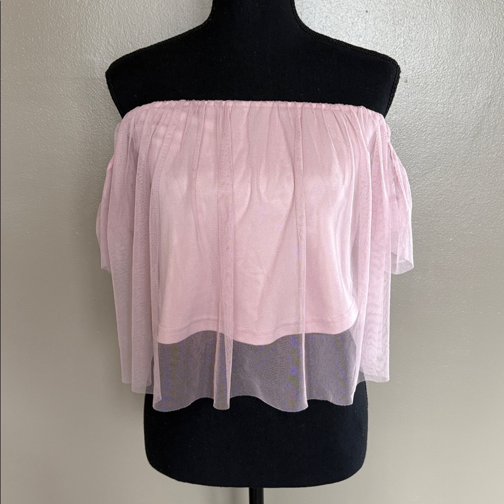 Charlotte Russe Blush Cold Shoulder Top